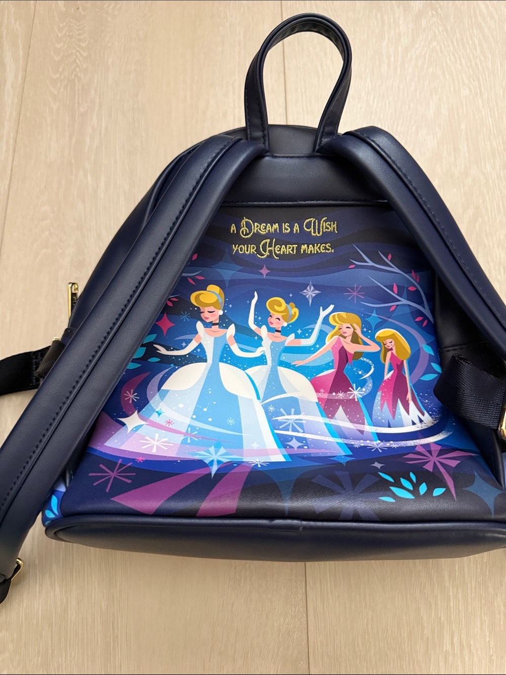 Loungefly Castle Carriage Mini Backpack - Navy, Light Blue, Purple - Picture 10 of 12